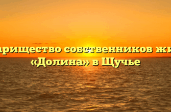 Товарищество собственников жилья «Долина» в Щучье
