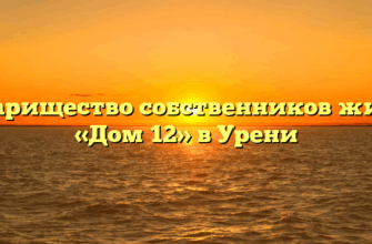 Товарищество собственников жилья «Дом 12» в Урени