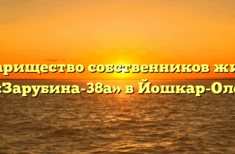 Товарищество собственников жилья «Зарубина-38а» в Йошкар-Оле