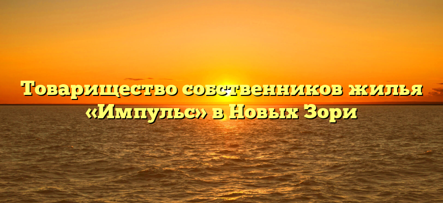 Товарищество собственников жилья «Импульс» в Новых Зори