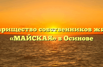 Товарищество собственников жилья «МАЙСКАЯ» в Осинове