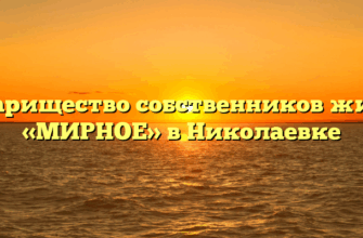 Товарищество собственников жилья «МИРНОЕ» в Николаевке