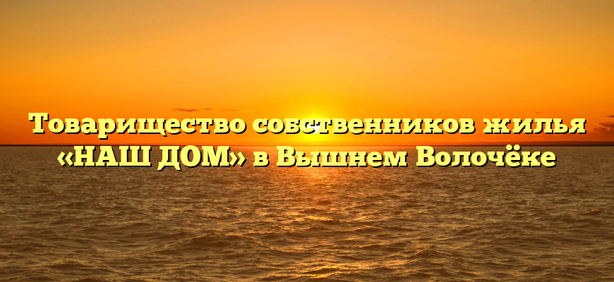 Товарищество собственников жилья «НАШ ДОМ» в Вышнем Волочёке
