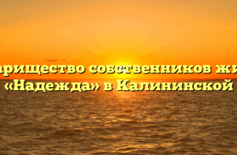 Товарищество собственников жилья «Надежда» в Калининской