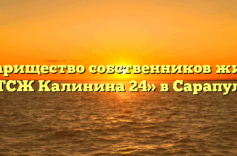 Товарищество собственников жилья «ТСЖ Калинина 24» в Сарапуле