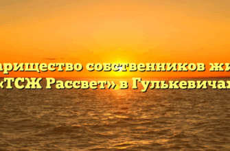 Товарищество собственников жилья «ТСЖ Рассвет» в Гулькевичах