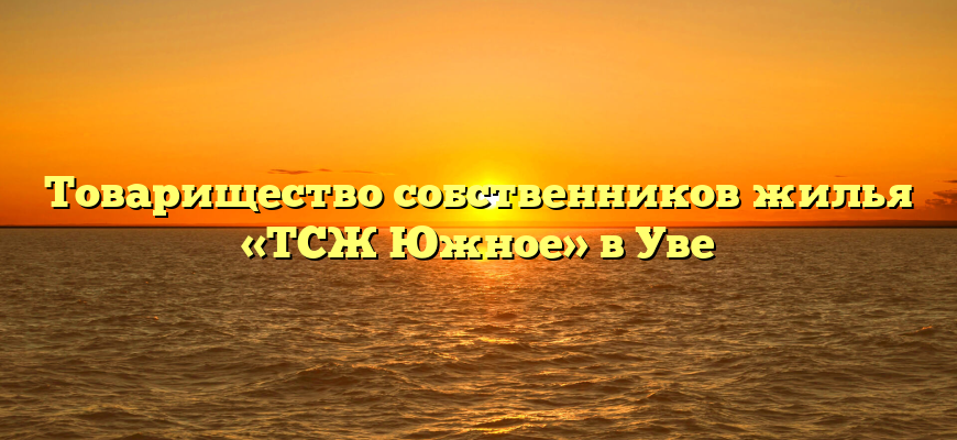 Товарищество собственников жилья «ТСЖ Южное» в Уве