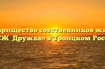 Товарищество собственников жилья «ТСЖ_Дружба» в Троицком Росляе
