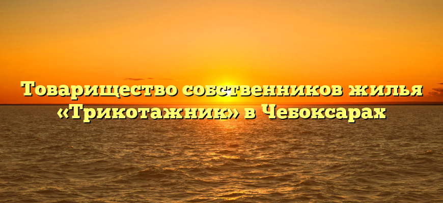 Товарищество собственников жилья «Трикотажник» в Чебоксарах