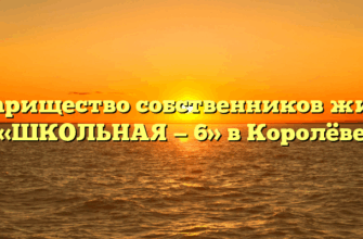 Товарищество собственников жилья «ШКОЛЬНАЯ — 6» в Королёве