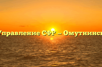 Управление СФР — Омутнинск