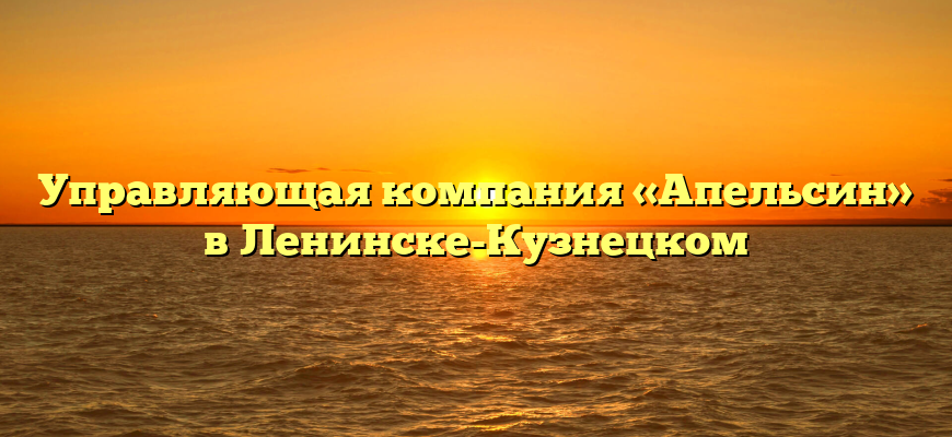Управляющая компания «Апельсин» в Ленинске-Кузнецком