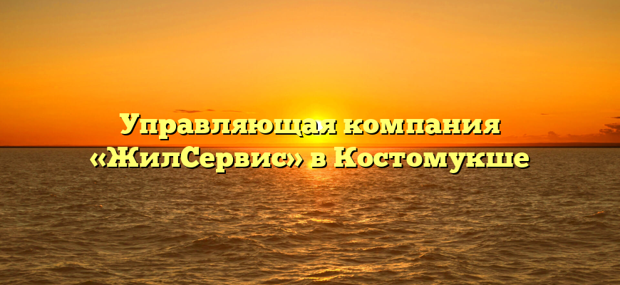 Управляющая компания «ЖилСервис» в Костомукше