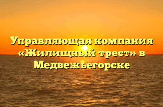 Управляющая компания «Жилищный трест» в Медвежьегорске