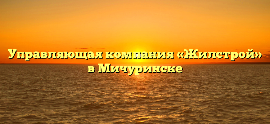 Управляющая компания «Жилстрой» в Мичуринске