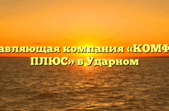 Управляющая компания «КОМФОРТ ПЛЮС» в Ударном