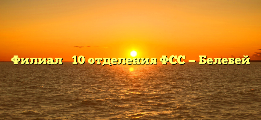 Филиал № 10 отделения ФСС — Белебей