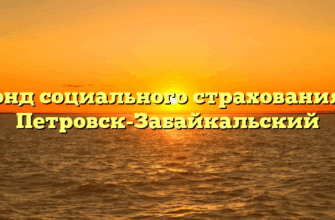 Фонд социального страхования — Петровск-Забайкальский